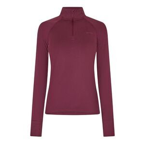 USA Womens/Ladies Plain Long-Sleeved Base Layer Top / Dark Cherry
